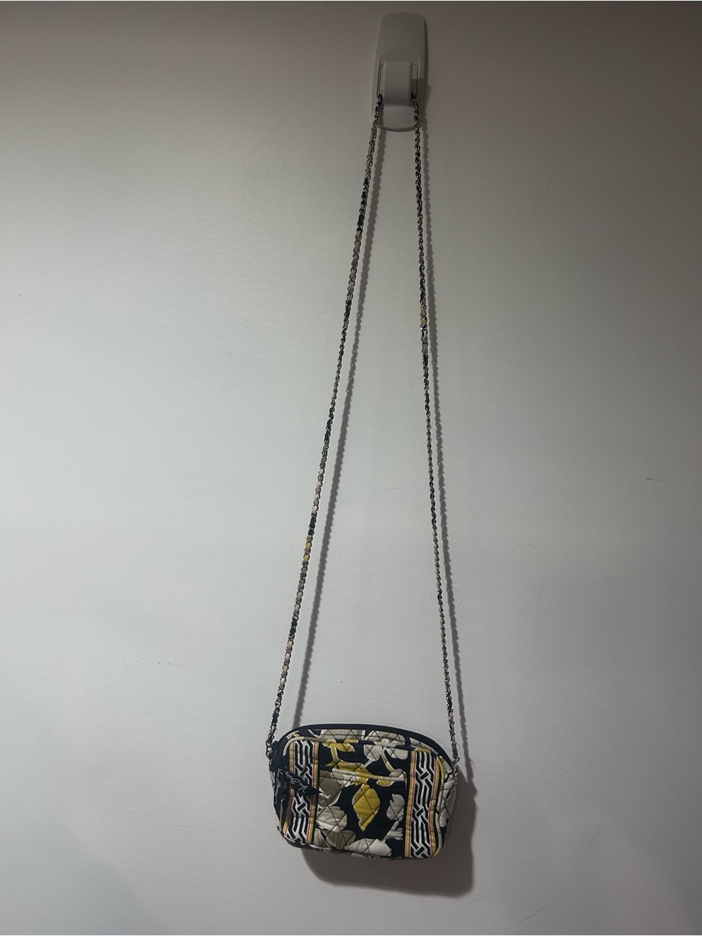 Vera Bradley Quilted Crossbody Bag in Black, Yellow, White - Picture 6 of 9